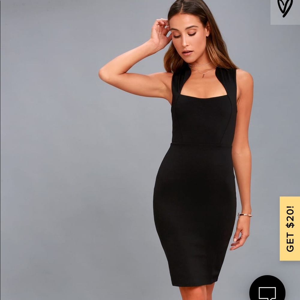 Curve Enthusiasm Black Sleeveless Bodycon Dress